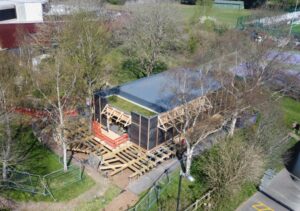 new theatre building amongst trees