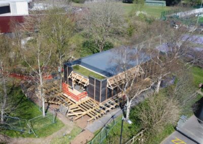 new theatre building amongst trees
