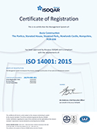 accreditation ISO certificates 14001 1 - Ascia Construction
