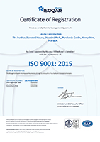 accreditation ISO certificates 9001 - Ascia Construction
